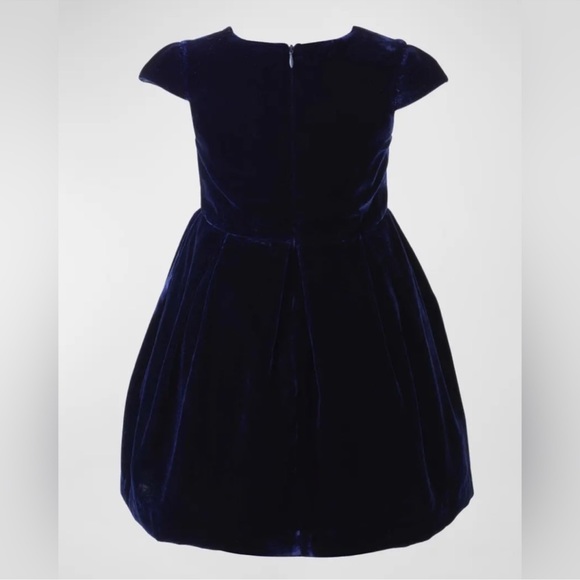 NWT Rachel Riley Girl's Bow Velvet Holiday Tartan Bow Dress - Picture 2 of 8